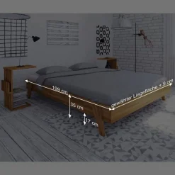 190 cm Bettanlage im Retro Design - Hardus (dreiteilig)^Wohnen