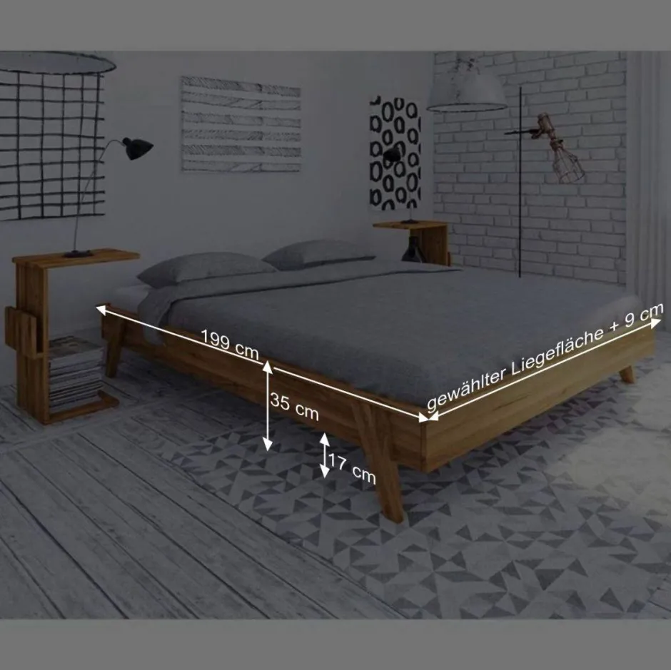 190 cm Bettanlage im Retro Design - Hardus (dreiteilig)^Wohnen