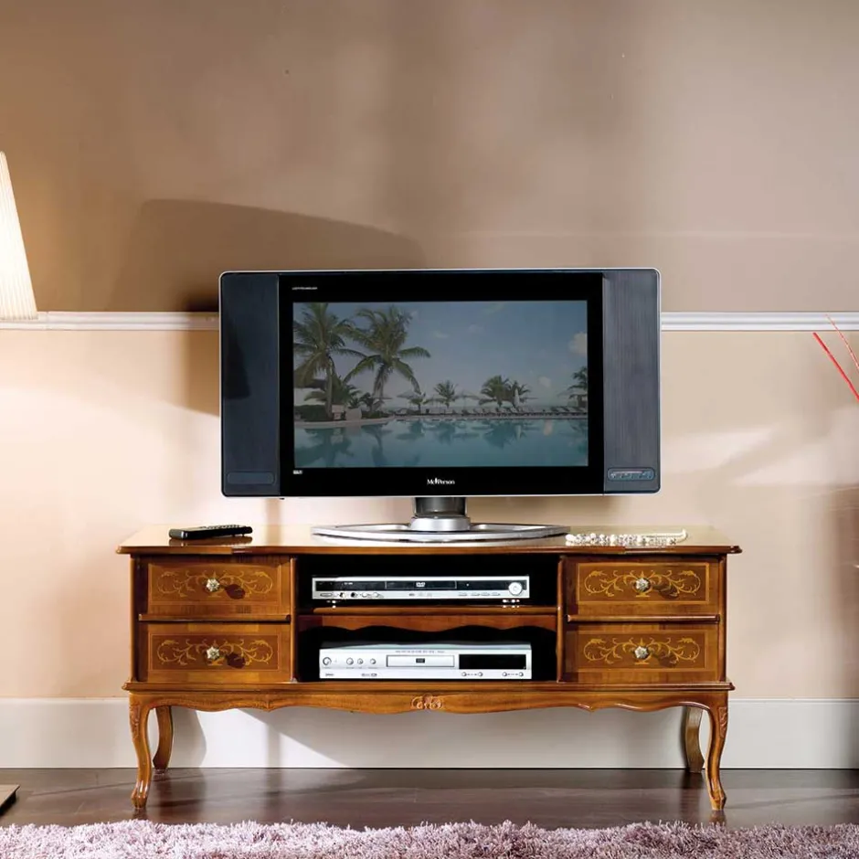 Wohnen 123 cm breite TV Kommode Agosto im Barockstil