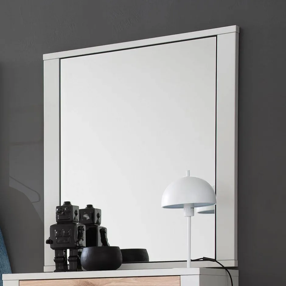 Wohnen 73 cm breiter Spiegel in Lichtgrau - Ballina