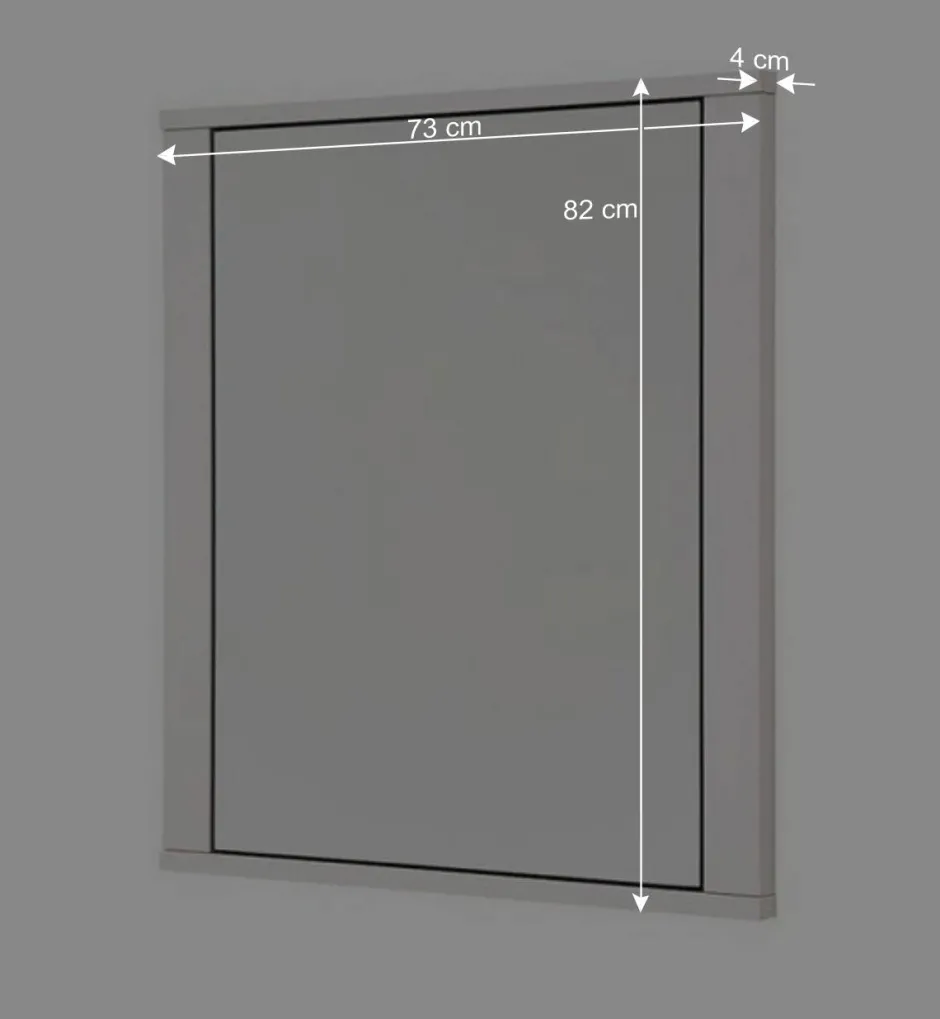 Wohnen 73 cm breiter Spiegel in Lichtgrau - Ballina