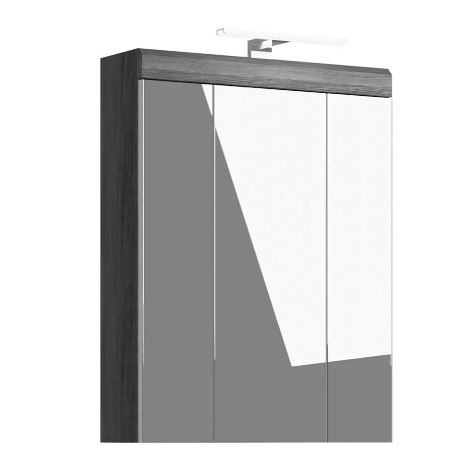 Wohnen 60 cm breiter Spiegelschrank fürs Badezimmer in Grau - Nancys