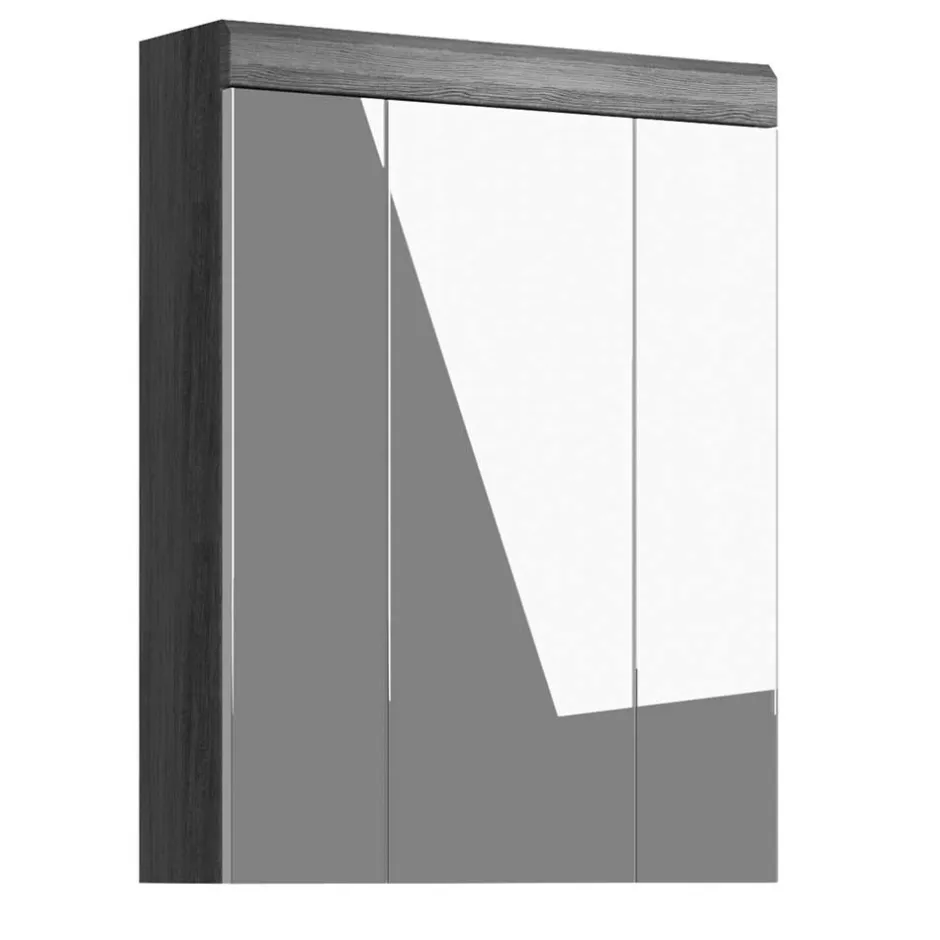 Wohnen 60 cm breiter Spiegelschrank fürs Badezimmer in Grau - Nancys