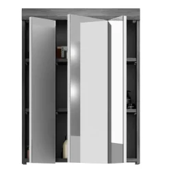 Wohnen 60 cm breiter Spiegelschrank fürs Badezimmer in Grau - Nancys