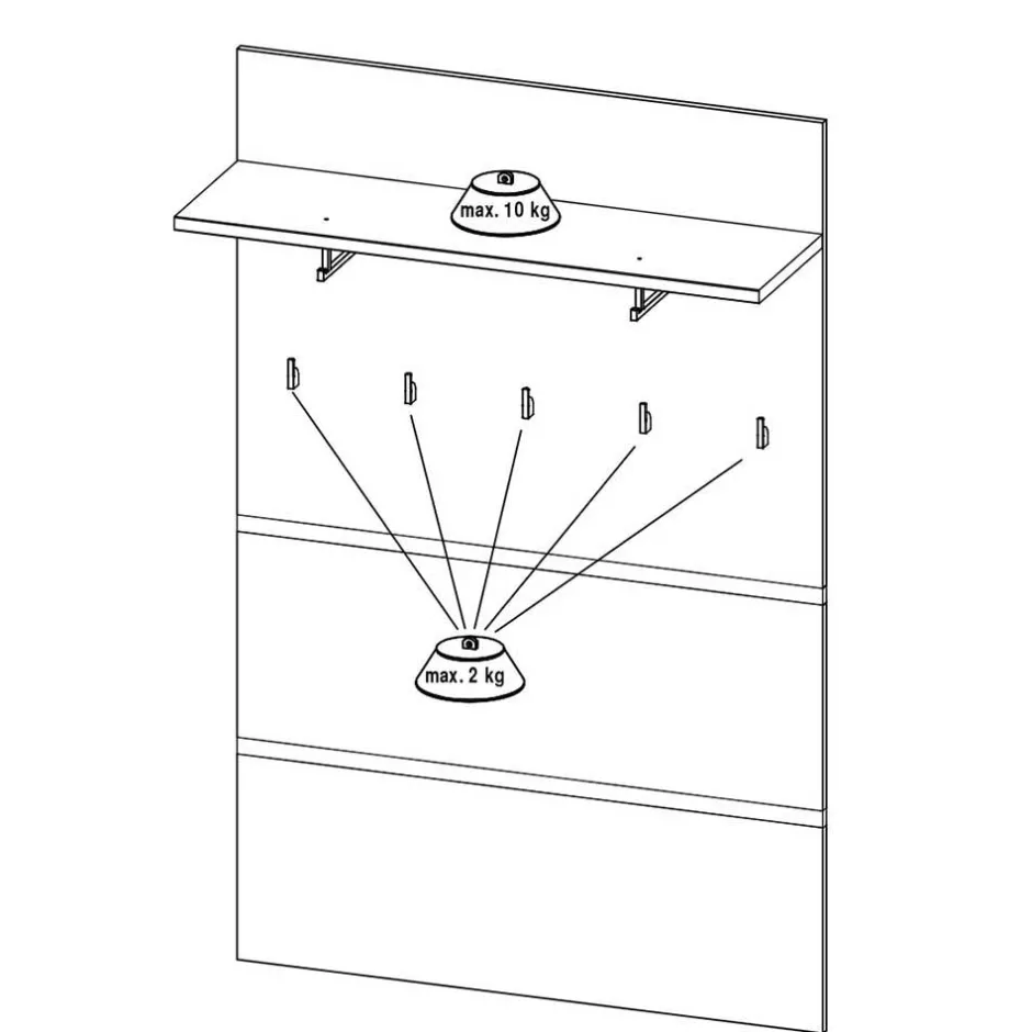 246 cm breites Flurmöbel Set modern - Orsecca (fünfteilig)^Wohnen Hot