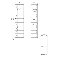 246 cm breites Flurmöbel Set modern - Orsecca (fünfteilig)^Wohnen Hot