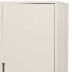 Wohnen 149 cm hoher Schrank in Hellgrau - Lergavano