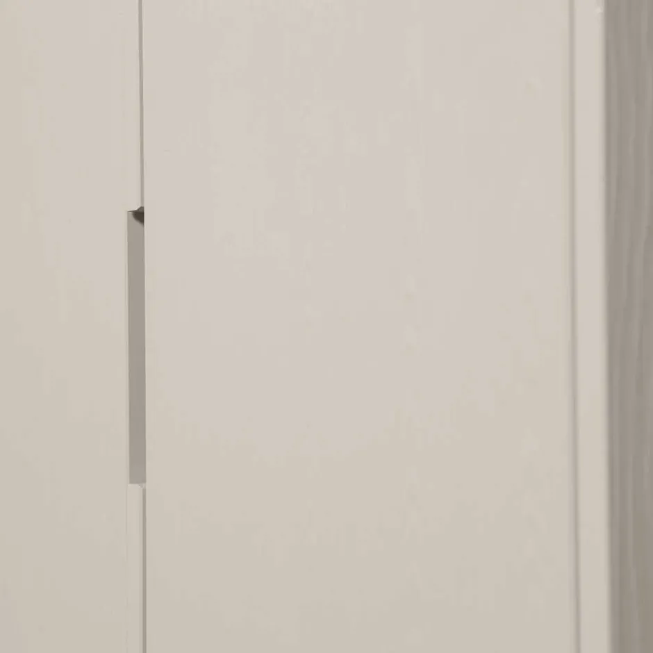 Wohnen 149 cm hoher Schrank in Hellgrau - Lergavano