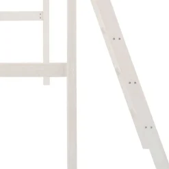 Kinder Wohnen 175 cm hohes Hochbett mit Leiter in Weiß - Saludio