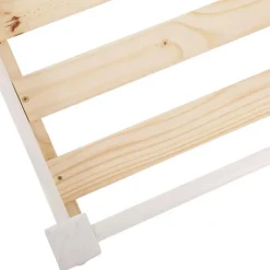 Kinder Wohnen 175 cm hohes Hochbett mit Leiter in Weiß - Saludio