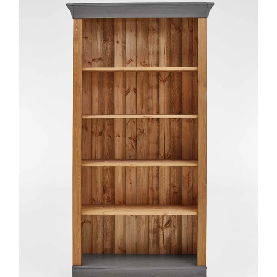 202 cm hohes Landhaus Bücherregal zweifarbig - Eshelas^Wohnen Sale
