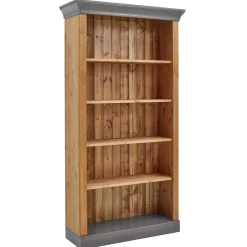 202 cm hohes Landhaus Bücherregal zweifarbig - Eshelas^Wohnen Sale