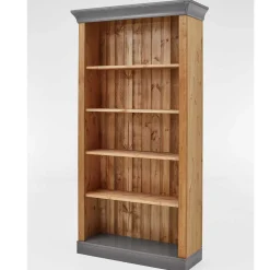 202 cm hohes Landhaus Bücherregal zweifarbig - Eshelas^Wohnen Sale