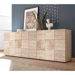 Wohnen 241 cm langes Sideboard in Eiche Sonoma Dekor - Bielvas