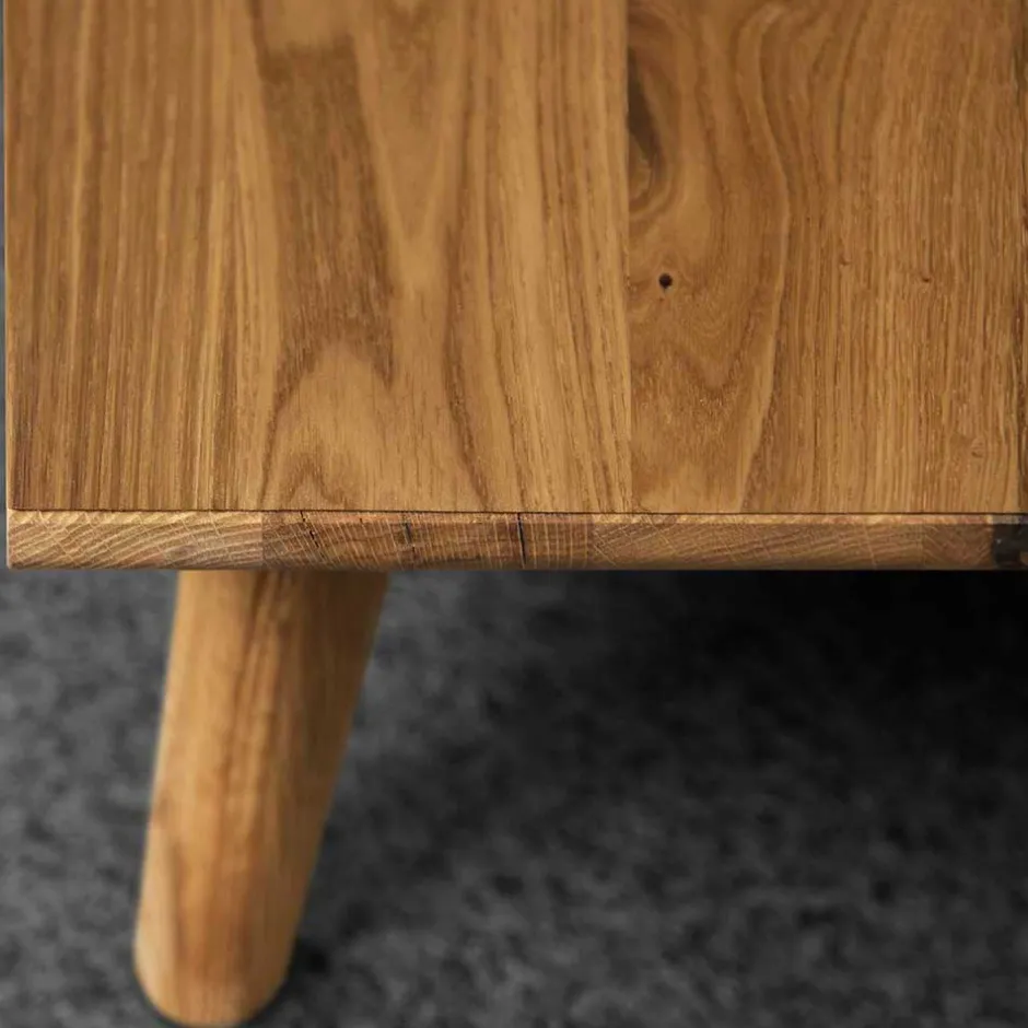 220 cm langes TV Lowboard in Wildeiche mit Weiß - Diesta I^Wohnen Online