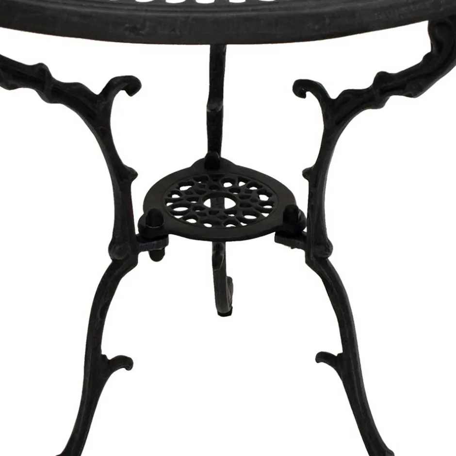 70 cm runder Aluminium Gartentisch in Dunkelgrau - Taruma^Wohnen Sale