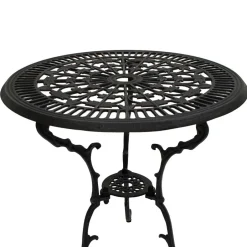 70 cm runder Aluminium Gartentisch in Dunkelgrau - Taruma^Wohnen Sale