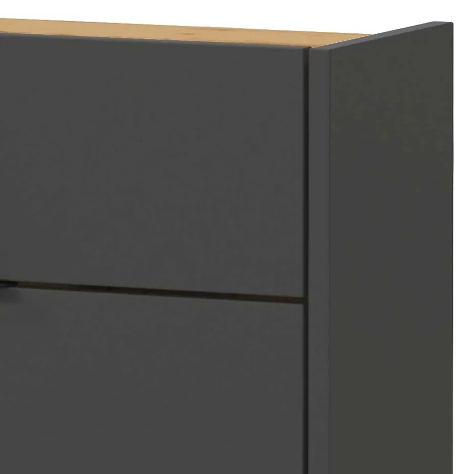 22 cm tiefer Schuhschrank in Dunkelgrau - Sidgarus^Wohnen Outlet