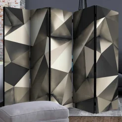 5 Elemente Paravent in Grau & Silber - Menu^Wohnen Hot