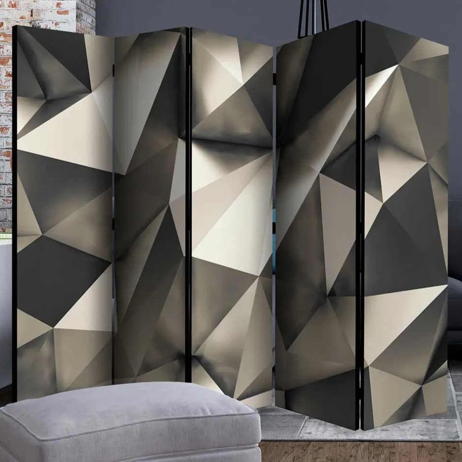 5 Elemente Paravent in Grau & Silber - Menu^Wohnen Hot