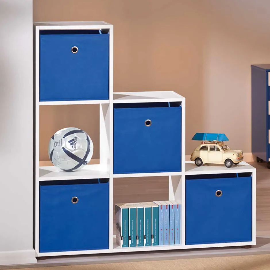 Wohnen 6 Fächer Raumtrennregal in Weiß - Cespa