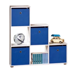 Wohnen 6 Fächer Raumtrennregal in Weiß - Cespa