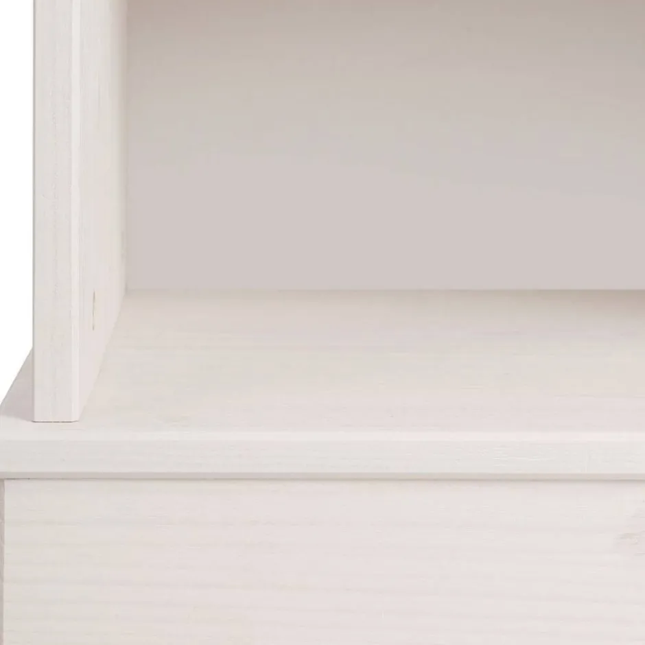 5 Fächer Regal in Weiß und Kiefer Honig - Zentra^Wohnen Outlet