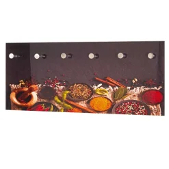 6 Haken Glasgarderobe mit Foto Druck - Aramova^Wohnen Sale