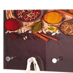 6 Haken Glasgarderobe mit Foto Druck - Aramova^Wohnen Sale