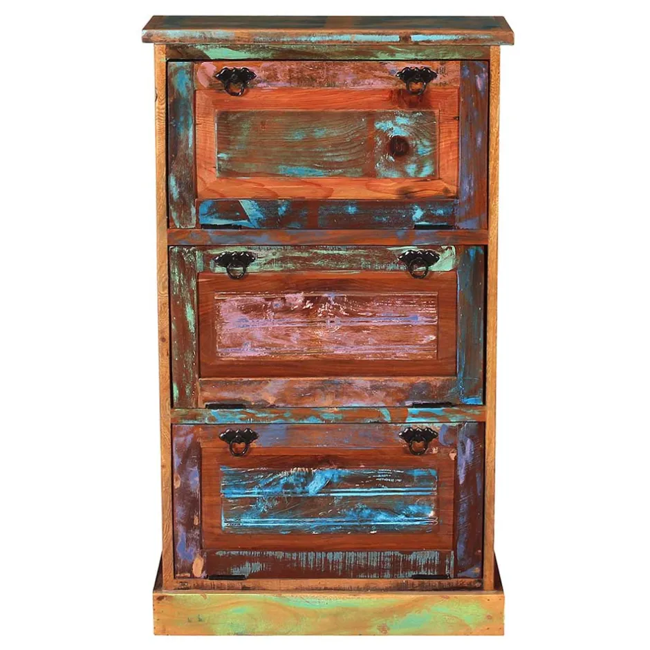 Wohnen 3 Klappen Schuhkommode im Shabby Chic - Jamaica