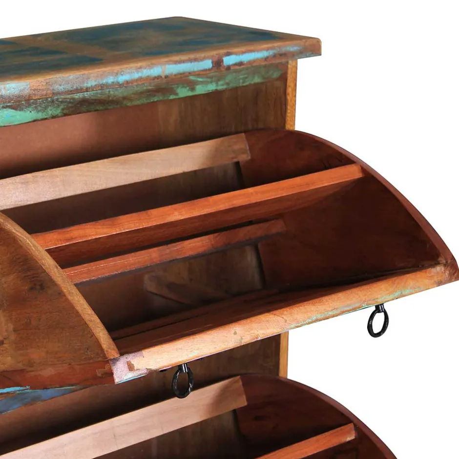 Wohnen 3 Klappen Schuhkommode im Shabby Chic - Jamaica