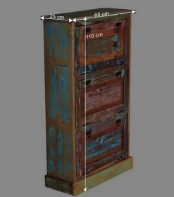 Wohnen 3 Klappen Schuhkommode im Shabby Chic - Jamaica