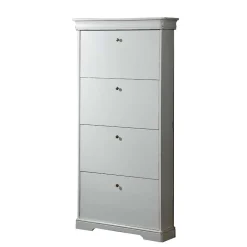 4 Klappen Schuhschrank in Weiß - Zarinas^Wohnen Best