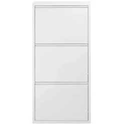 3 Klappen Stahl Schuhkipper in Weiß - Zaisa^Wohnen Clearance