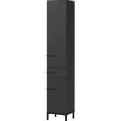 1,90 m Bad Hochschrank in Dunkelgrau - Lucrino^Wohnen Outlet