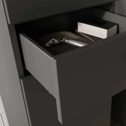 1,90 m Bad Hochschrank in Dunkelgrau - Lucrino^Wohnen Outlet