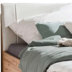 Wohnen 2 Personen Bettgestell aus Kernbuche massiv - Krofun