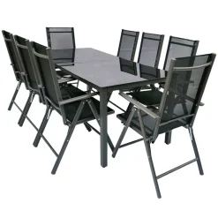 Wohnen 8 Personen Garten-Sitzgruppe Set - Micaelo (neunteilig)