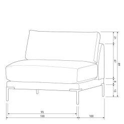 5 Personen Wohnlandschaft modular - Ravonia (fünfteilig)^Wohnen Discount