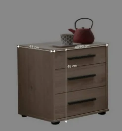 3 Schubladen Nachtschrank modern - Licruva^Wohnen New
