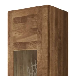1 türiger Vitrine Vaskov aus Wildeiche Massivholz^Wohnen