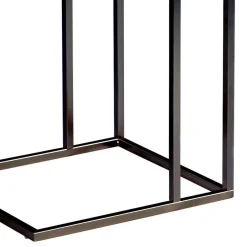 Ablagetisch in Schwarz Weiß Hochglanz Chene mit offenem Bügelgestell Metall^Wohnen Sale