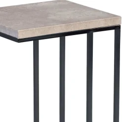 Wohnen Ablagetisch mit Beton Dekor Symatra & offenem Bügelgestell Schwarz