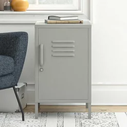 Wohnen Abschließbare Türen-Kommode im Spind Look - Melanje