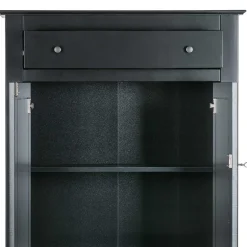 Abschließbare Vertiko Kommode in Schwarz - Wins^Wohnen