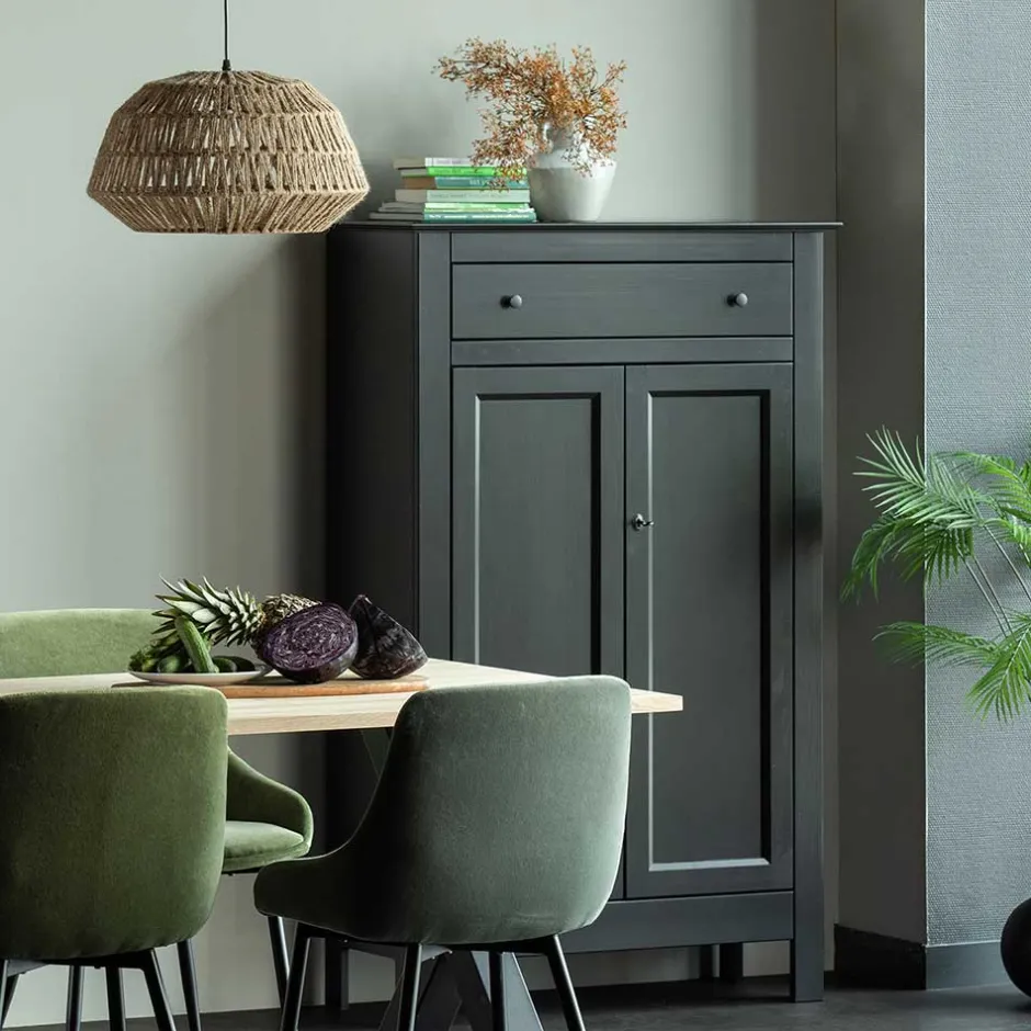 Abschließbare Vertiko Kommode in Schwarz - Wins^Wohnen