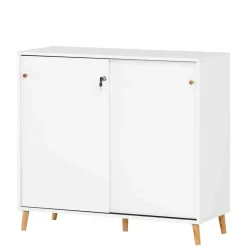 Wohnen Abschließbarer Officeschrank mit Schiebetüren - Obtin