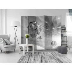 Abstrakter Motiv Paravent in Grau - Formosa^Wohnen Best