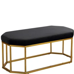 Wohnen Achteckige Bank mit Bügelgestell in Gold - Coal