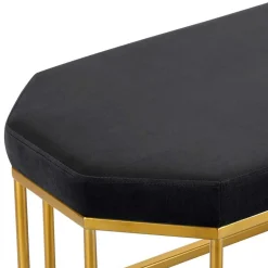 Wohnen Achteckige Bank mit Bügelgestell in Gold - Coal